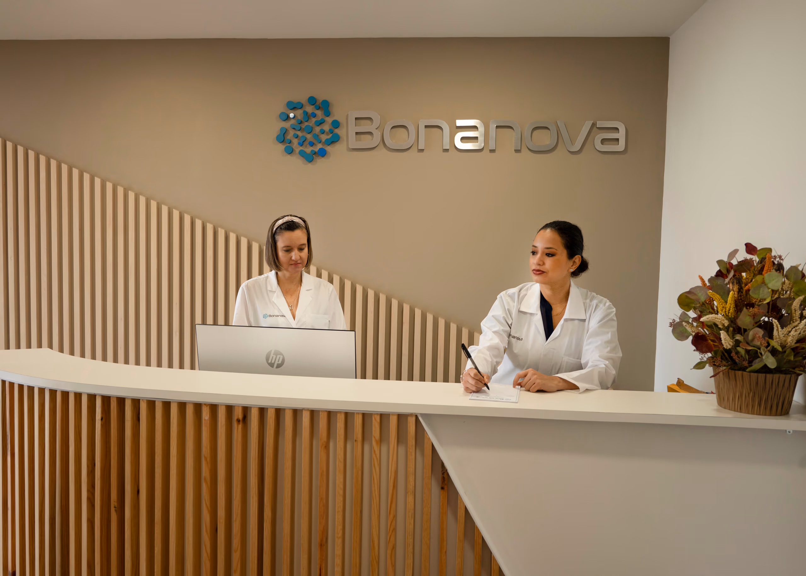 Modern clinic reception area